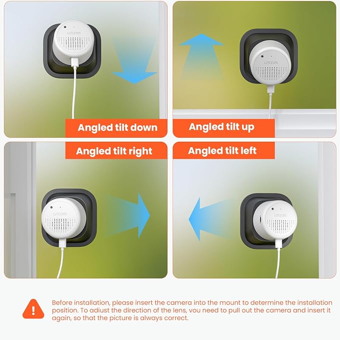 No Drill Window Mount for Litokam Window Camera, Adjustable Angle Tilt - Image 5