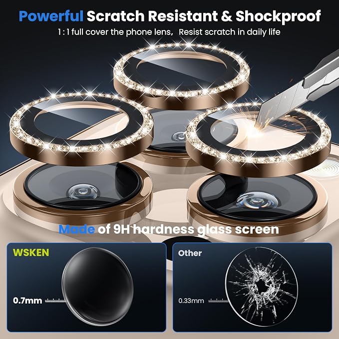 WSKEN for iPhone 16 Pro/iPhone 16 Pro Max Camera Lens Protector - Image 3