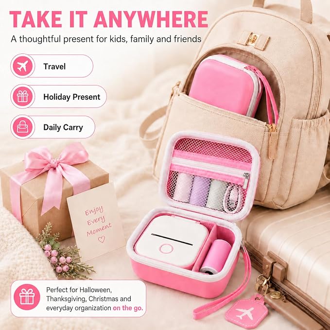 ANKHOH Label Maker Case for Memoking T02/ for Phomemo M02/ M02S/ M02 Pro/ Q30S/ - Image 8