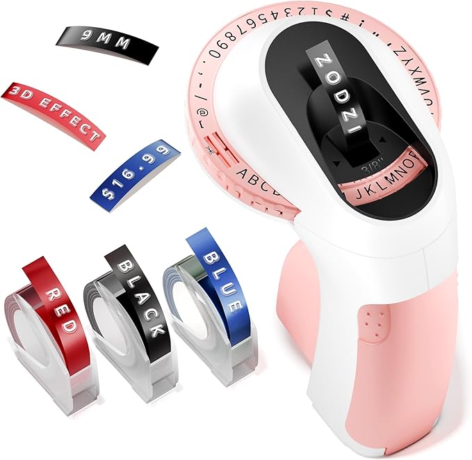 Embossing Label Maker Machine by Zodzi-Phomemo