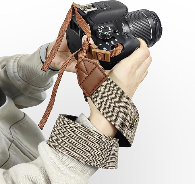 TENOC Vintage Camera Strap 1 Pack, Canvas Herringbone Neck Shoulder Strap - Image 6