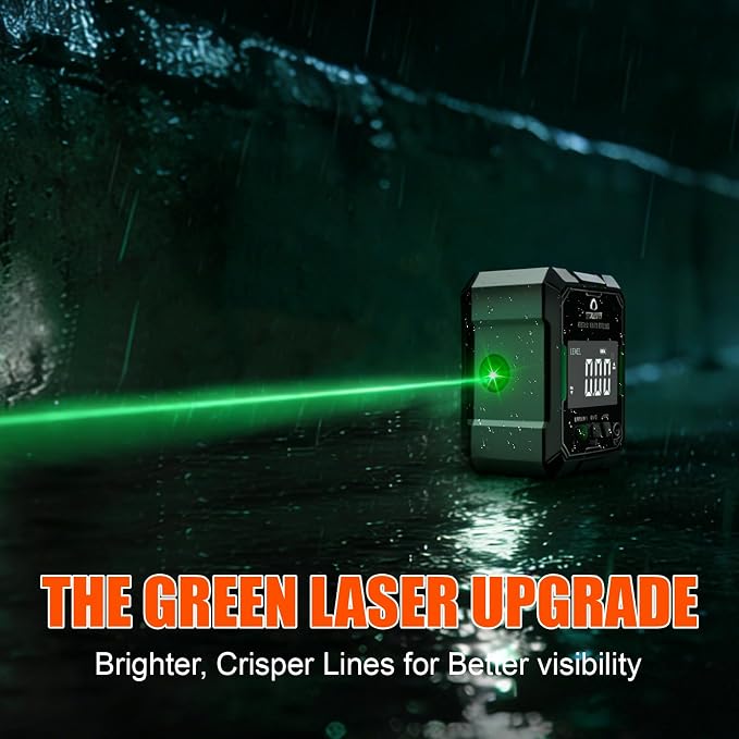 Digital Angle Finder with Green Laser, 4-side Magnetic Digital Laser Level - Image 3