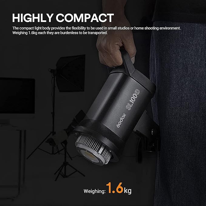 Godox SL100D LED Video Light, 100W TLCI≥97 CRI≥96, 5600K Continuous Lighting - Image 3