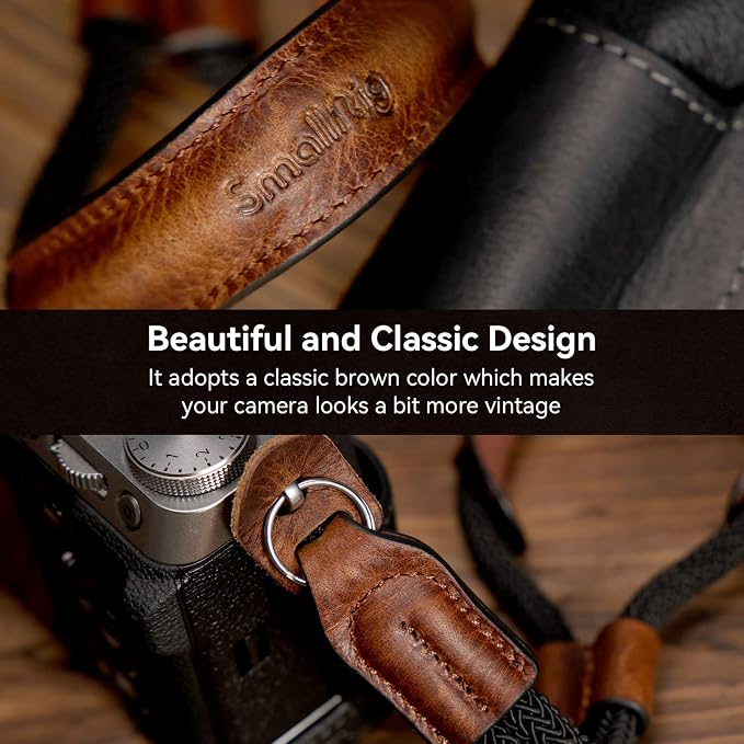 SMALLRIG Camera Wrist Strap, Vintage Leather Camera Hand Strap - Image 4