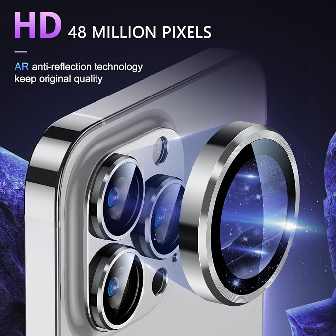 Uyiton for iPhone 14 Pro/iPhone 14 Pro Max Camera Lens Protector, 9H Tempered - Image 3