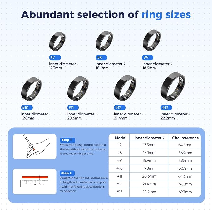 New Smart Ring Health Tracker for Women & Men, Sleep Exercise Health Monitoring - Image 2