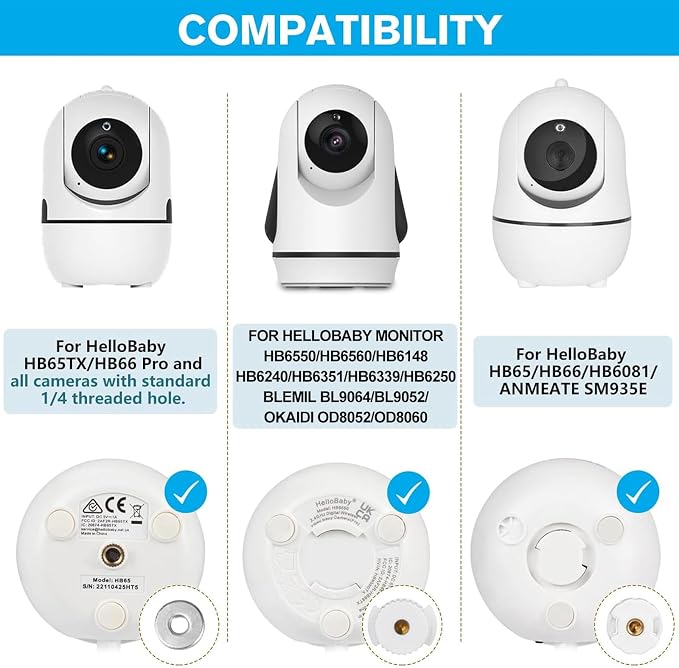 Tripod Baby Monitor Mount for HelloBaby HB65/HB40/HB6550/ HB6560/ HB6240/ - Image 2