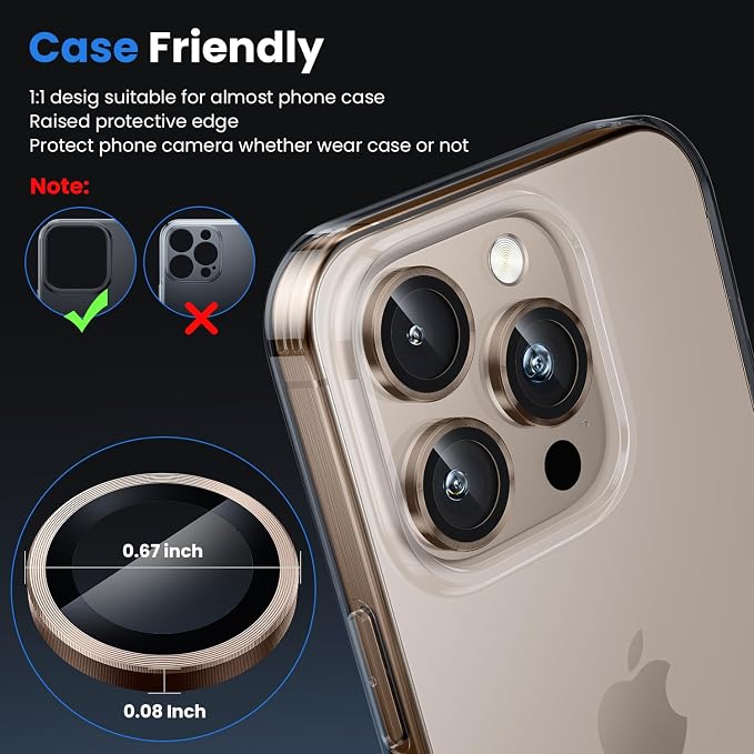 WSKEN for iPhone 16 Pro/iPhone 16 Pro Max Camera Lens Protector - Image 5