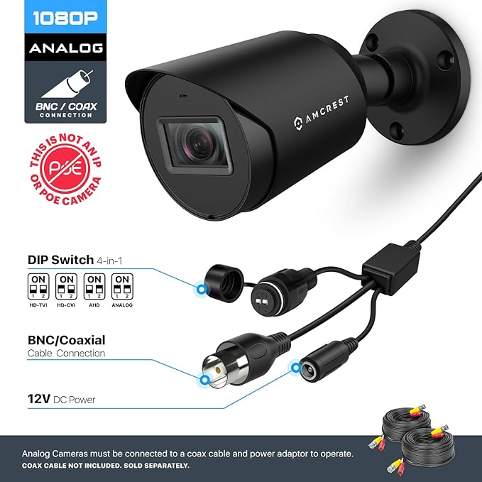 Amcrest Full HD 1080P Bullet Outdoor Security Camera, 2-Megapixel, 98ft Night - Image 2