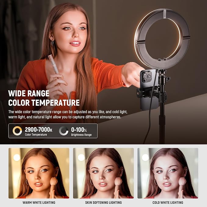 NEEWER 12" 24W High Power Desk Ring Light - Image 3