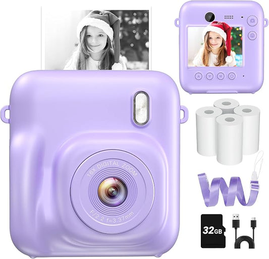 Instant Camera, Dual-Lens Kids Camera Instant Print by Zostuic