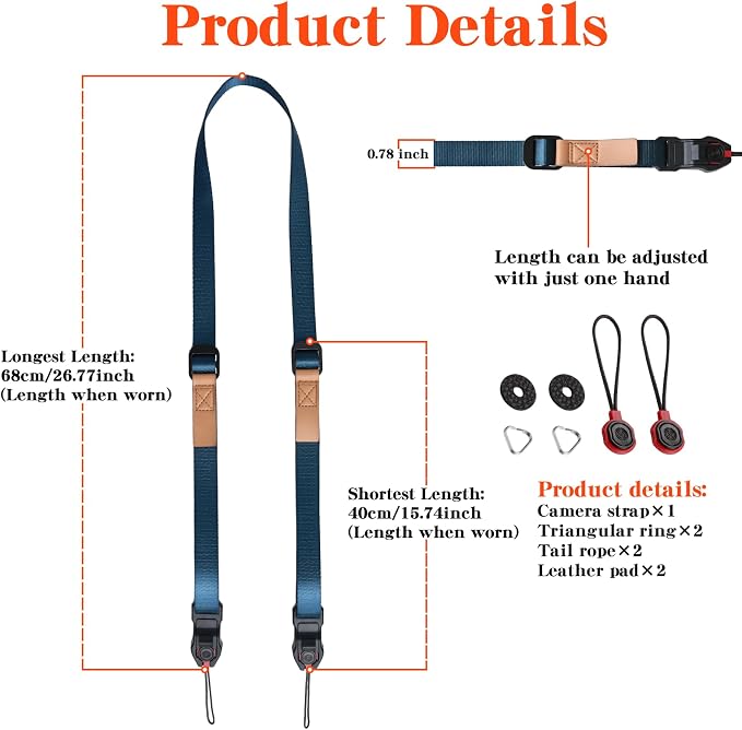 Camera Strap Compatible for Peak Design Quick Release - Image 2