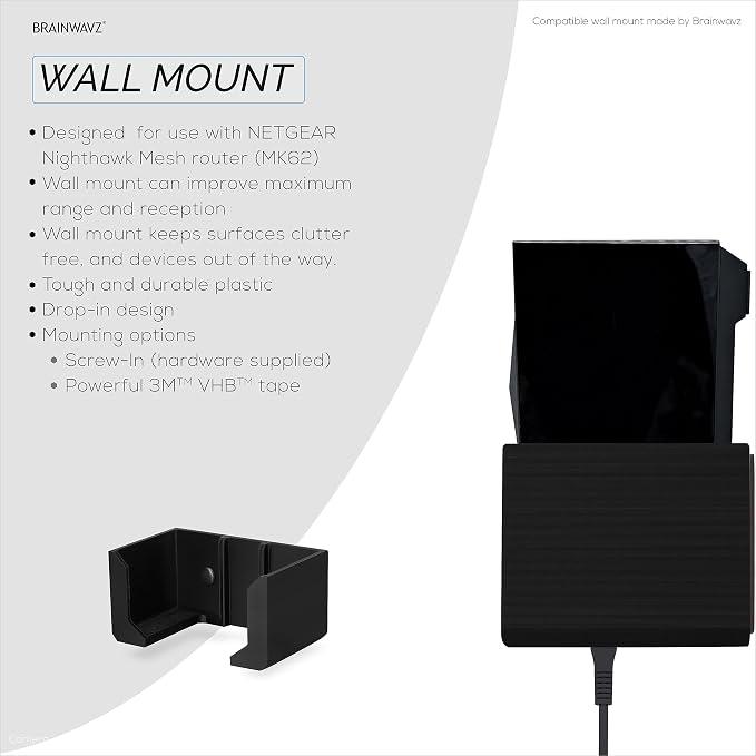 Screwless Wall Mount for Netgear Nighthawk MK62 Router, Strong VHB Adhesive - Image 6