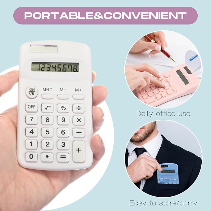 Flutesan 30 Pack Pocket Calculator Small Battery Powered Bulk Mini Size 4 - Image 5