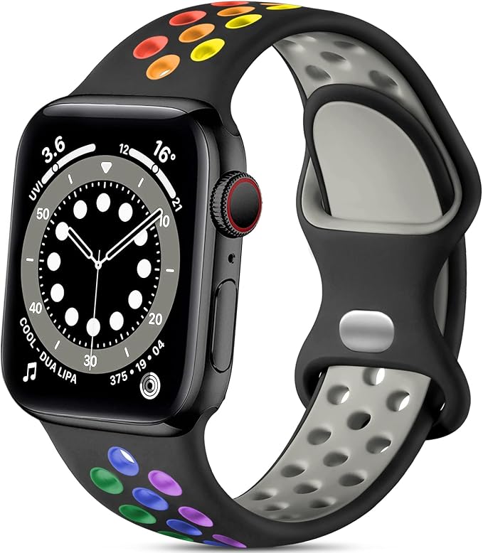 Lerobo Compatible with Apple Watch Bands 41mm 40mm 38mm 42mm, Soft Silicone - Image 9