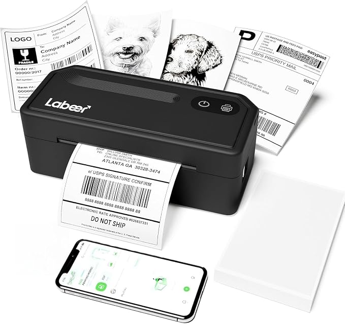 Labeer Bluetooth Thermal Shipping Label Printer, Wireless 4x6 Label Printer by Unknown