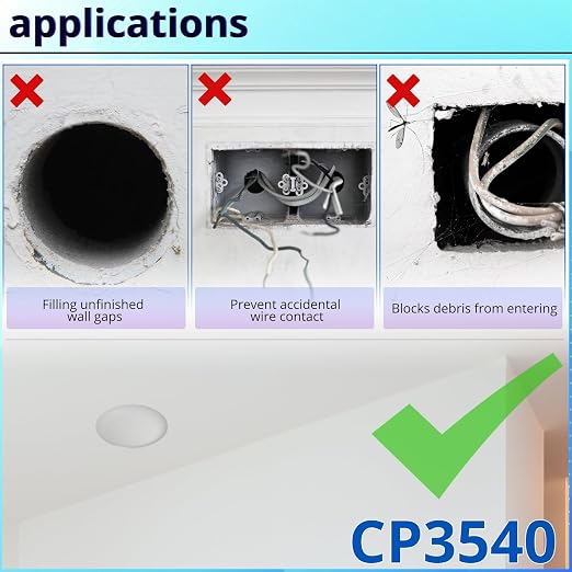 MAKERELE CP3540 Round Wall Cover Plate Kits, Include 2 x CP3540 Plate 2 x - Image 3