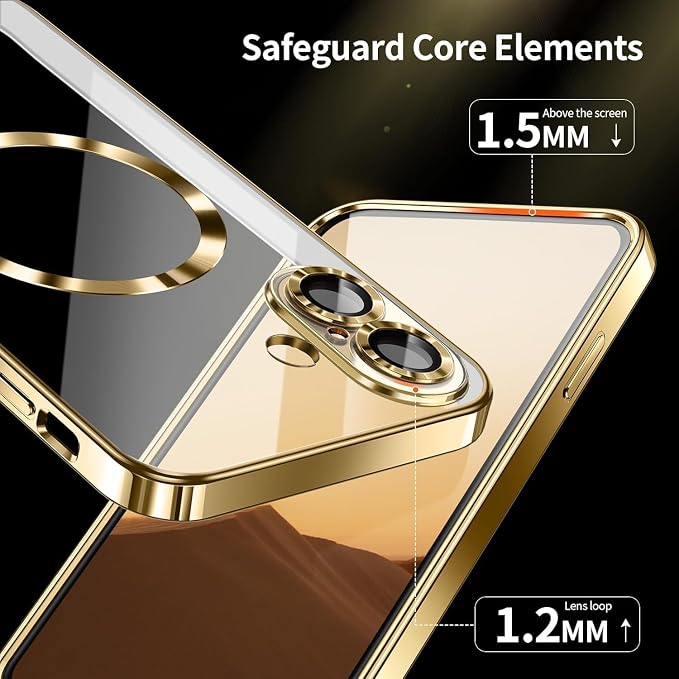 Magnetic Glossy Case for iPhone 17 Air, iPhone 17Air Phone Case Slim Clear - Image 3