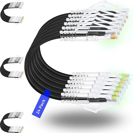 Rapink Patch Cables Cat6/ Cat6a 7ft Slim, Cat6a Ethernet Patch Cable 10G Support by Rapink