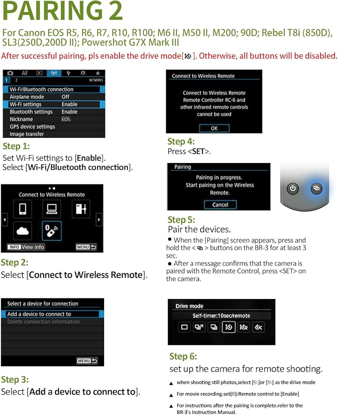 for Canon Camera Remote Control, Hanpusen Rechargeable Wireless Shutter Release - Image 8