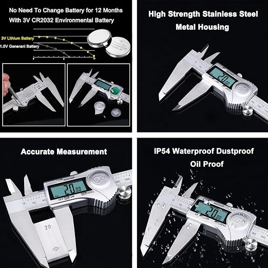 Kynup Digital Caliper, 12 Inch Caliper Measuring Tool - Image 3