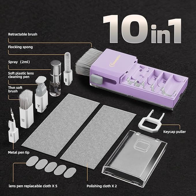 Tassmpitor Laptop Screen Keyboard Cleaner Kit, All in 1 Electronic Cleaning Tool - Image 8