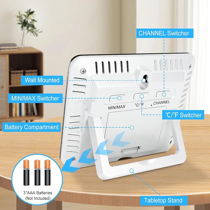 Urageuxy Wireless Indoor Outdoor Thermometer - Image 6