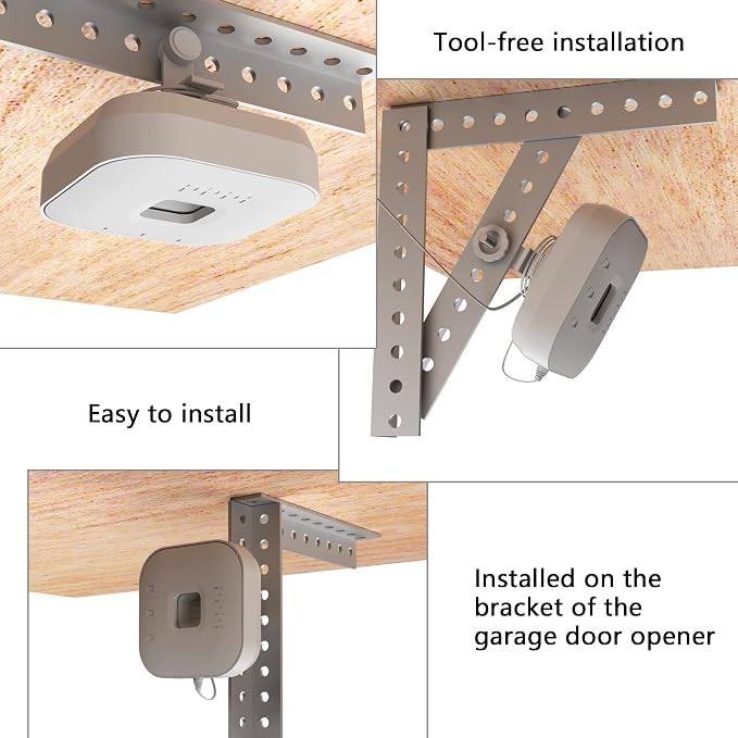 Zwolf No-Drill Mount Bracket for Chamberlain Garage Door Opener Damage-Free - Image 2
