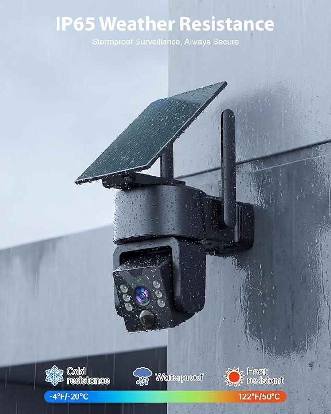 5G & 2.4G Wi-Fi Outdoor Camera Wireless, Solar Security Cameras Wireless Outdoor - Image 3