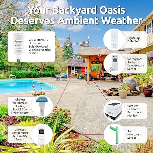 Ambient Weather WS-4000 Solar Powered UltraSonic Wi-Fi Weather Station - Image 5