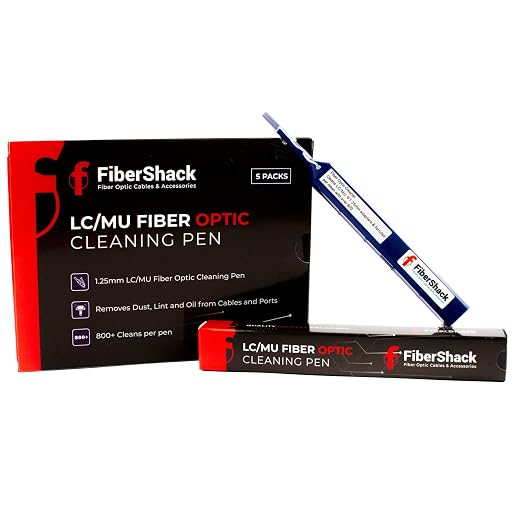 Fibershack - 1.25mm LC Fiber Cleaner Pen - 5 Pack - LC Fiber Optic Cleaning Pen - Image 7