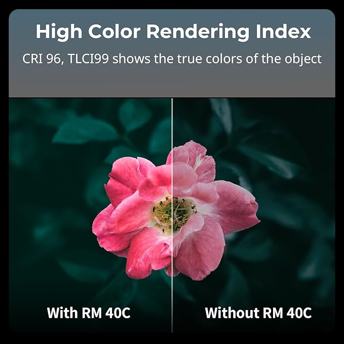 SmallRig RM 40C Mini LED RGB Video Light, 4800mAh Battery, LCD Display - Image 5