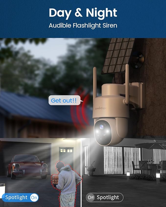 Armorcope Solar Security Cameras Wireless Outdoor, 360° View Battery Powered - Image 5