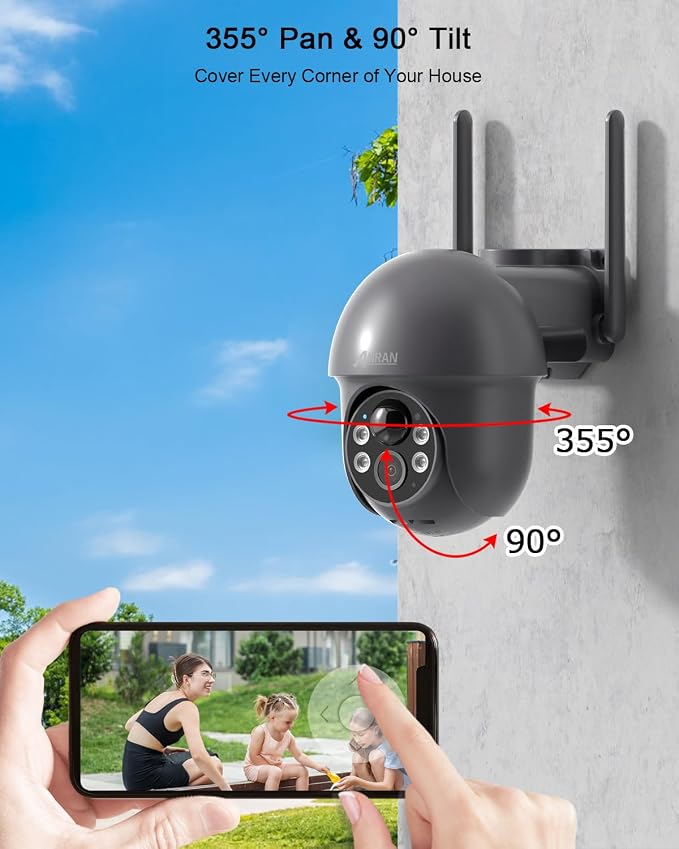 ANRAN 3MP Security Camera Wireless Outdoor, 2K Solar Outdoor Camera - Image 4