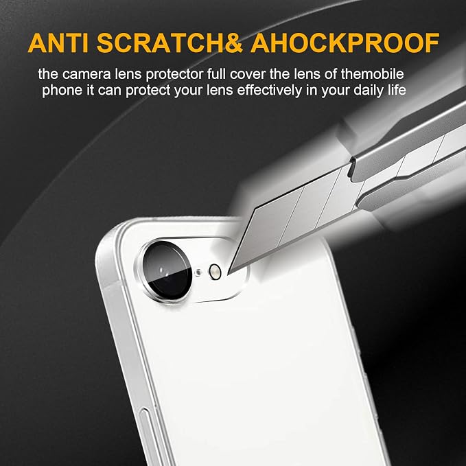 3 Pack Camera Lens Protector for iPhone 16e / iPhone 17e, Tempered Glass - Image 4