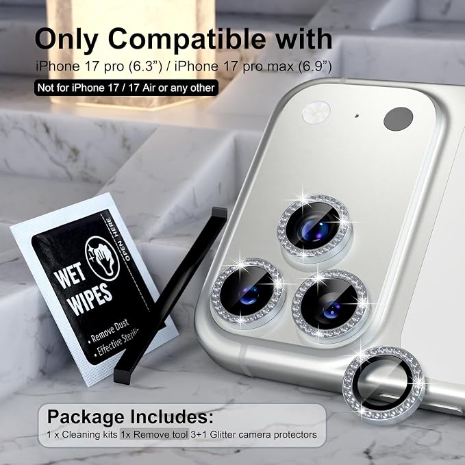 Choiche Compatible for iPhone 17 Pro/iPhone 17 Pro Max Camera Lens Protector - Image 2