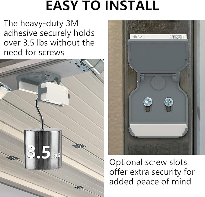 Garage Door Bracket for Ring Alarm Contact Sensor 2nd Gen – Gray Mount - Image 4