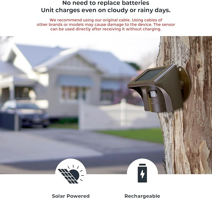 eMACROS Pro 3 Smart Solar Driveway Alarm System, App Push Notifications - Image 3