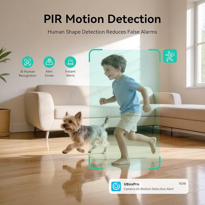 LIWAN Indoor Security Camera Wireless, Rechargeable Battery Powered, 2K WiFi - Image 5