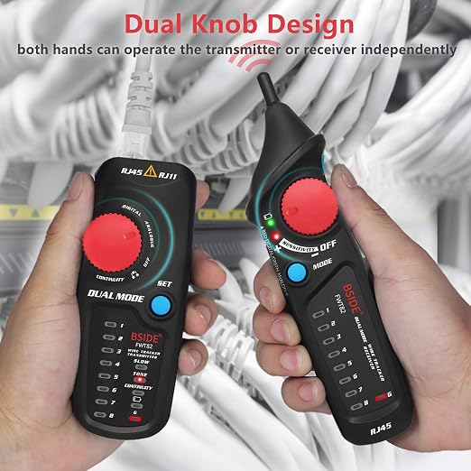 Bside Dual Mode Wire Tracker RJ11 RJ45 Network Cable Tester Toner Generator - Image 7