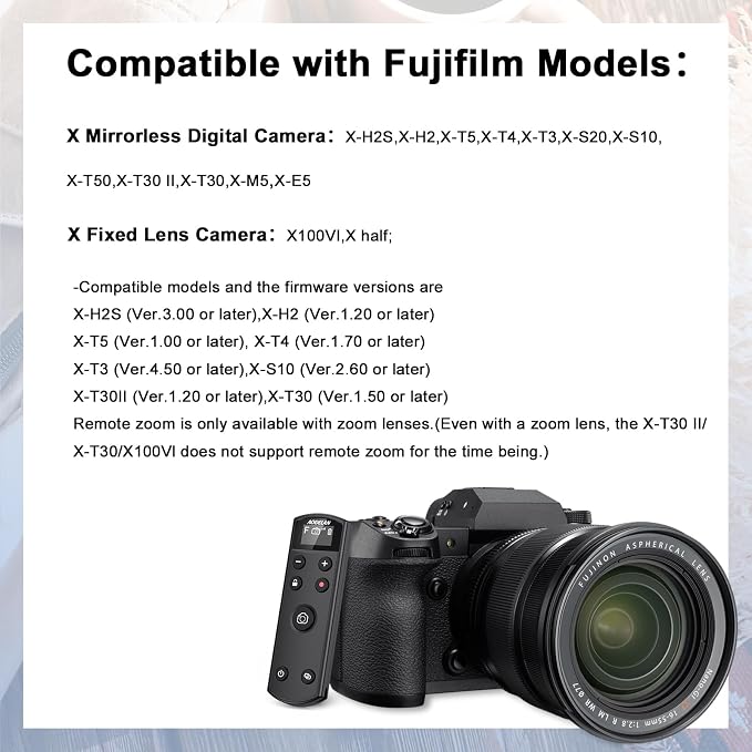 for Fujifilm Rechargeable Camera Remote Control Wireless Shutter Release - Image 2