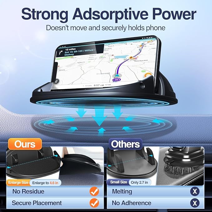Loncaster 2 Pack Dashboard Car Phone Holder Mount, Universal Cell Phone - Image 2
