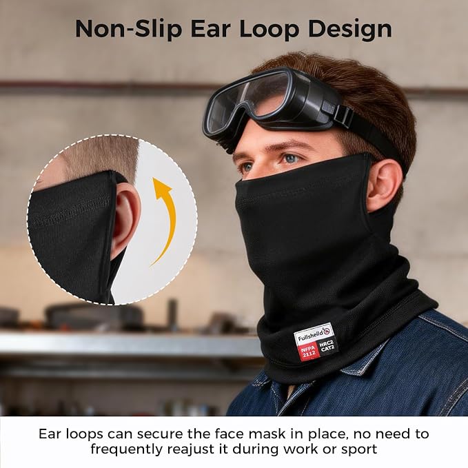 Fullsheild FR Face Mask for Men Summer FR Neck Gaiter Welding Hood Lightweight - Image 2
