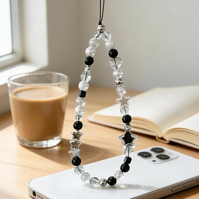 Cute Beaded Camera Wrist Strap for Phone, Digital Camera Charm Lanyard - Image 3