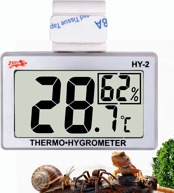 Digital Reptile Thermometer for Tank, Temperature and Humidity Monitor by JLENOVEG