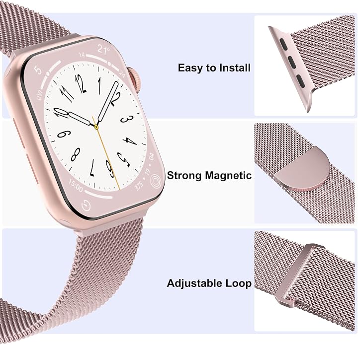 3 Pack Mesh Metal Band Compatible - Image 3