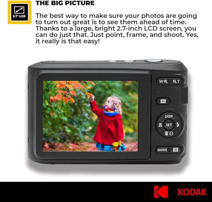 Kodak PIXPRO FZ45 Digital Camera + Point & Shoot Camera Case + Sandisk 128GB - Image 2