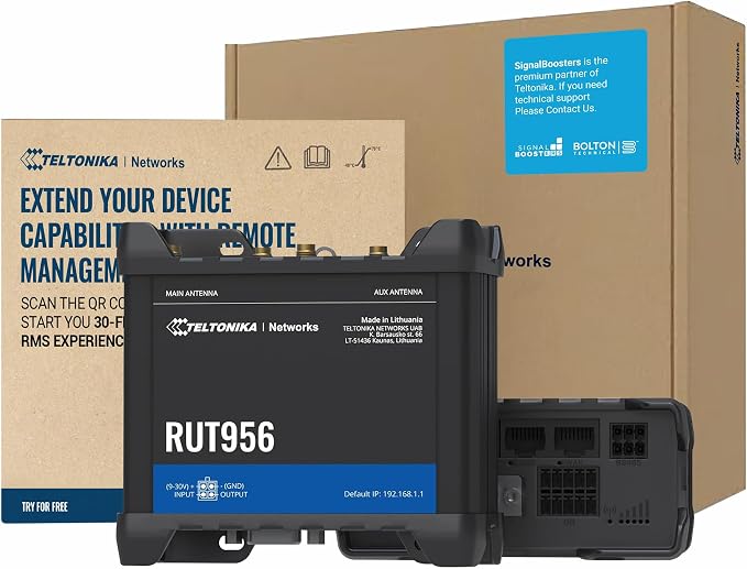 Teltonika RUT956 Industrial Cellular WiFi Router - 4G LTE by BoltonTechnical