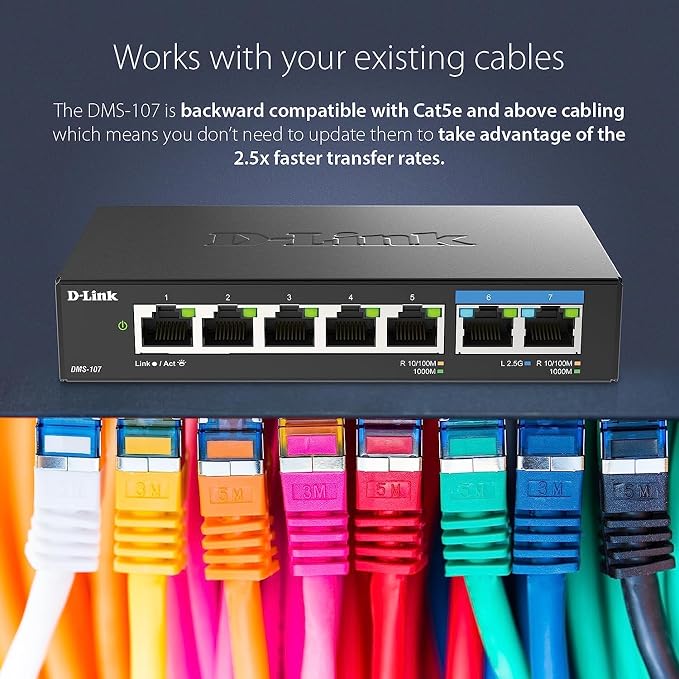 D-Link 7-Port 2.5GB Unmanaged Gaming Switch - Image 2