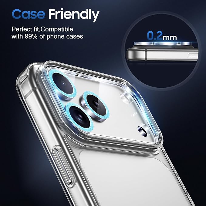 UniqueMe Compatible for 3 Pack iPhone 17 Pro Camera Lens Protector - Image 6